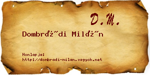 Dombrádi Milán névjegykártya